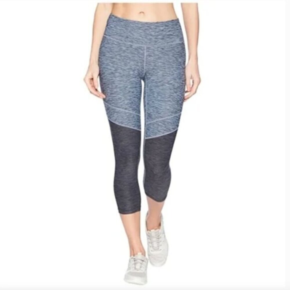 Prana Needra Capri Leggings Heathered Blue Size Extra Small